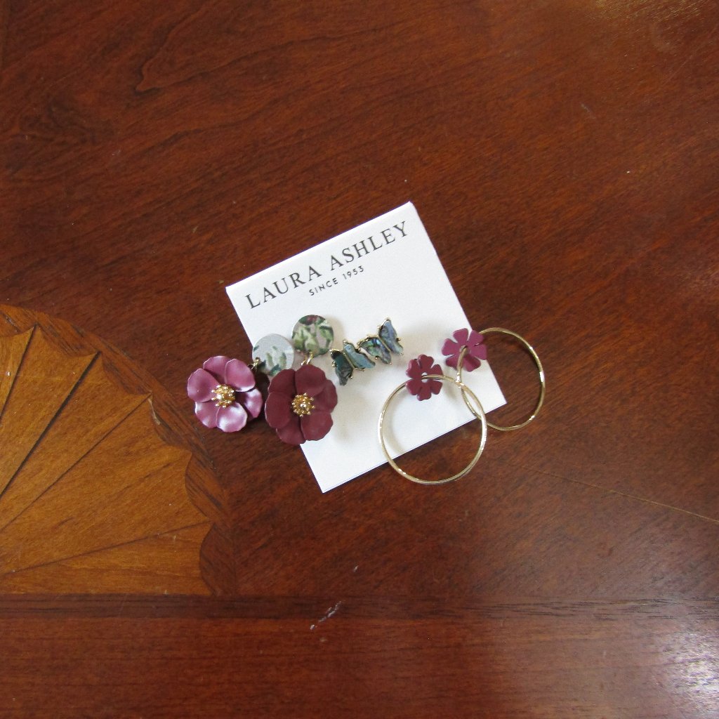 Laura Ashley 3 Set Earrings 20$